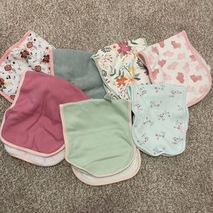 Baby Girl Assorted Burp Cloths